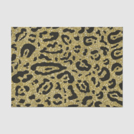 Gold Glitzer Cheetah Leopard Animal Print Party Seidenpapier