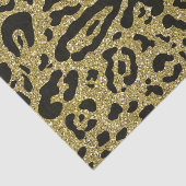 Gold Glitzer Cheetah Leopard Animal Print Party Seidenpapier (Ausschnitt)