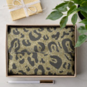 Gold Glitzer Cheetah Leopard Animal Print Party Seidenpapier (Geschenk)