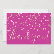 Gold Glitzer Chic Confetti Fuschia Typografie
