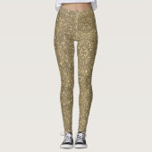 Gold Glitzer Chic Glam Leggings (Vorderseite)