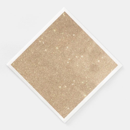 Gold Glitzer Chic Glamour Glitzern Serviette (Ecke)