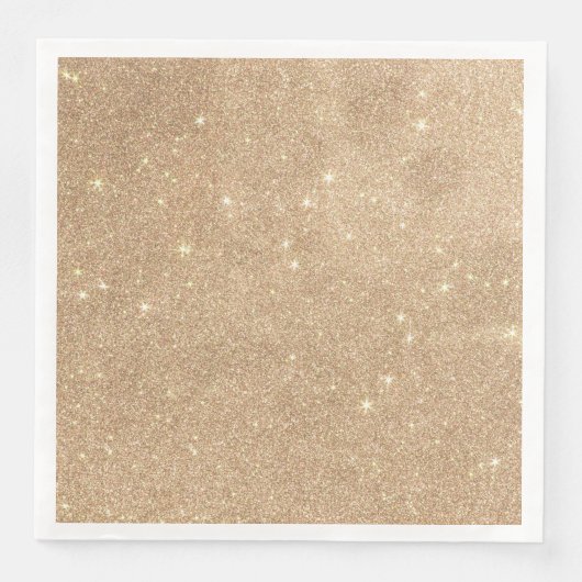Gold Glitzer Chic Glamour Glitzern Serviette (Vorderseite)