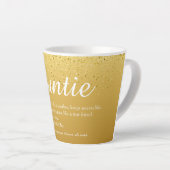 Gold Glitzer Chic Script Tante Tante Tante Definit Milchtasse (Rechte Ecke)
