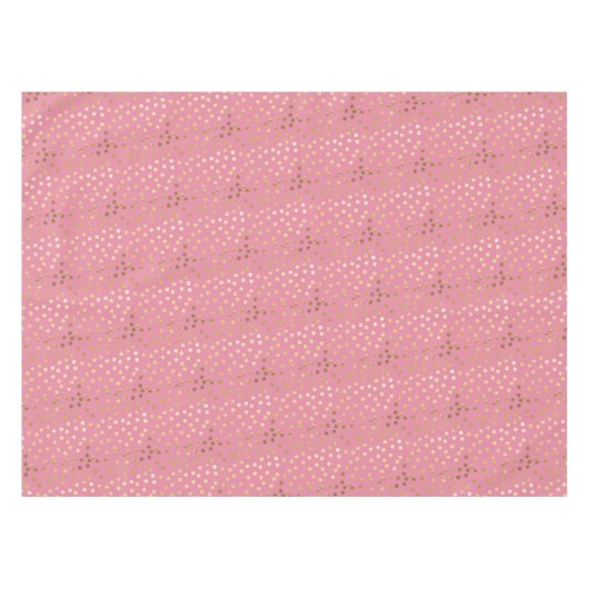 Gold Glitzer City Dots auf Candy Pink Tischdecke (Vorderseite (Horizontal))