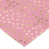 Gold Glitzer City Dots auf Candy Pink Tischdecke (Schrägansicht)