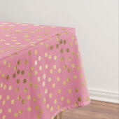 Gold Glitzer City Dots auf Candy Pink Tischdecke (Beispiel)
