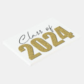 Gold Glitzer Class 2024 Gästebuch (Ecke)