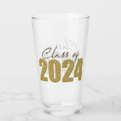 Gold Glitzer Class 2024 Glas (Rückseite)