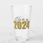 Gold Glitzer Class 2024 Glas (Vorderseite)