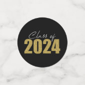 Gold Glitzer Class 2024 Konfetti (Klein Vorderseite)
