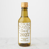 Gold Glitzer Class 2025 Abschluss Weinetikett (Vorderseite)