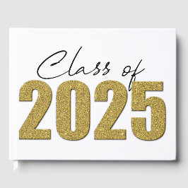 Gold Glitzer Class 2025 Gästebuch