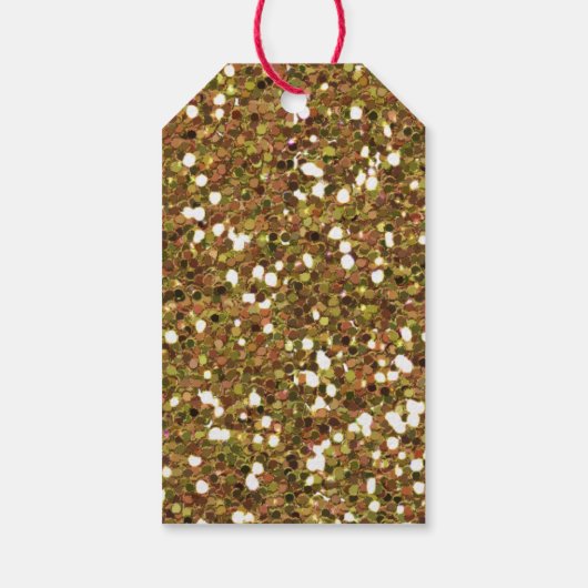 Gold Glitzer Class 2025 Geschenkanhänger (Rückseite)