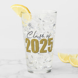 Gold Glitzer Class 2025 Glas
