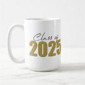 Gold Glitzer Class 2025 Kaffeetasse (Links)