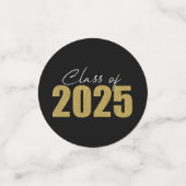 Gold Glitzer Class 2025 Konfetti (Klein Vorderseite)