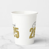 Gold Glitzer Class 2025 Pappbecher (Links)