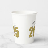 Gold Glitzer Class 2025 Pappbecher (Rechts)