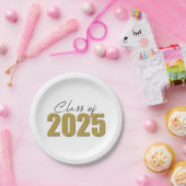 Gold Glitzer Class 2025 Pappteller (Party)