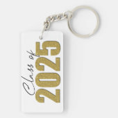 Gold Glitzer Class 2025 Schlüsselanhänger (Rückseite)