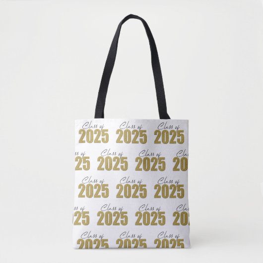 Gold Glitzer Class 2025 Tasche (Vorderseite)