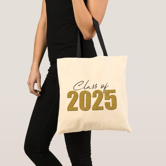 Gold Glitzer Class 2025 Tragetasche (Vorderseite (Produkt))