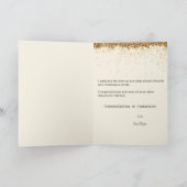 Gold Glitzer Class of Abschluss Karte (Innenseite)