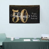 Gold Glitzer Confetti 50 & Fantastisches Glück Geb Banner (Messeveranstaltung)