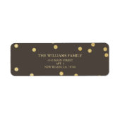 Gold Glitzer Confetti Address Labels (Vorne)