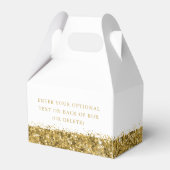 Gold Glitzer Confetti Birthday Mitzvah Vielen Dank Geschenkschachtel (Rückseite)