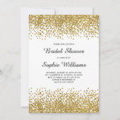 Gold Glitzer Confetti Brautparty Einladung (Vorderseite)