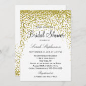 Gold Glitzer Confetti Bridal Einladungen (Vorne/Hinten)