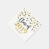 Gold Glitzer Confetti Class of 2019 Abschluss Serviette (Ecke)