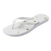 Gold Glitzer Confetti Dot Polka Drehe Flop Sandals Badesandalen (Schrägansicht)