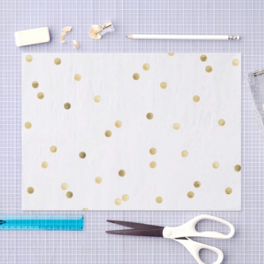 Gold Glitzer Confetti Dot Polka Nagelzettel Seidenpapier (Handwerk)