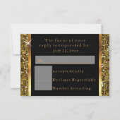 Gold Glitzer Confetti Einladung (Vorderseite)