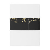 Gold Glitzer Confetti Einladungsbanderole (Rückseitenbeispiel)