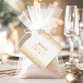 Gold Glitzer Confetti Elegant Wedding Vielen Dank Geschenkanhänger