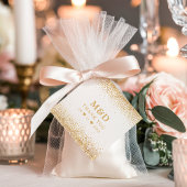 Gold Glitzer Confetti Elegant Wedding Vielen Dank Geschenkanhänger