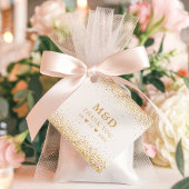 Gold Glitzer Confetti Elegant Wedding Vielen Dank Geschenkanhänger