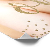 Gold Glitzer Confetti Erstes Geburtstagsposter Poster (Ecke)