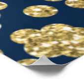 Gold Glitzer Confetti Gastgeschenke Hochzeiten Nav Poster (Ecke)