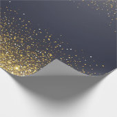 Gold Glitzer Confetti Geschenkpapier (Ecke)