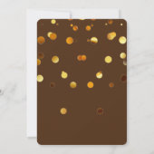 Gold Glitzer Confetti Glitzern Chocolate Bachelor Einladung (Rückseite)