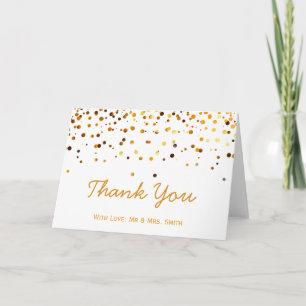 Gold Glitzer Confetti Glitzern Vielen Dank Dankeskarte