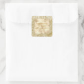 Gold Glitzer Confetti Glitzy Zebra Traum Quadratischer Aufkleber (Tasche)