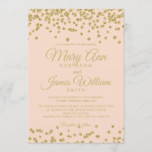 Gold Glitzer Confetti Hochzeitsreise mit dem Rose 