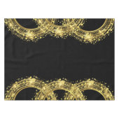 Gold Glitzer Confetti in der Black Runde Tischdecke (Vorderseite (Horizontal))