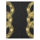Gold Glitzer Confetti in der Black Runde Tischdecke (Vorderseite)